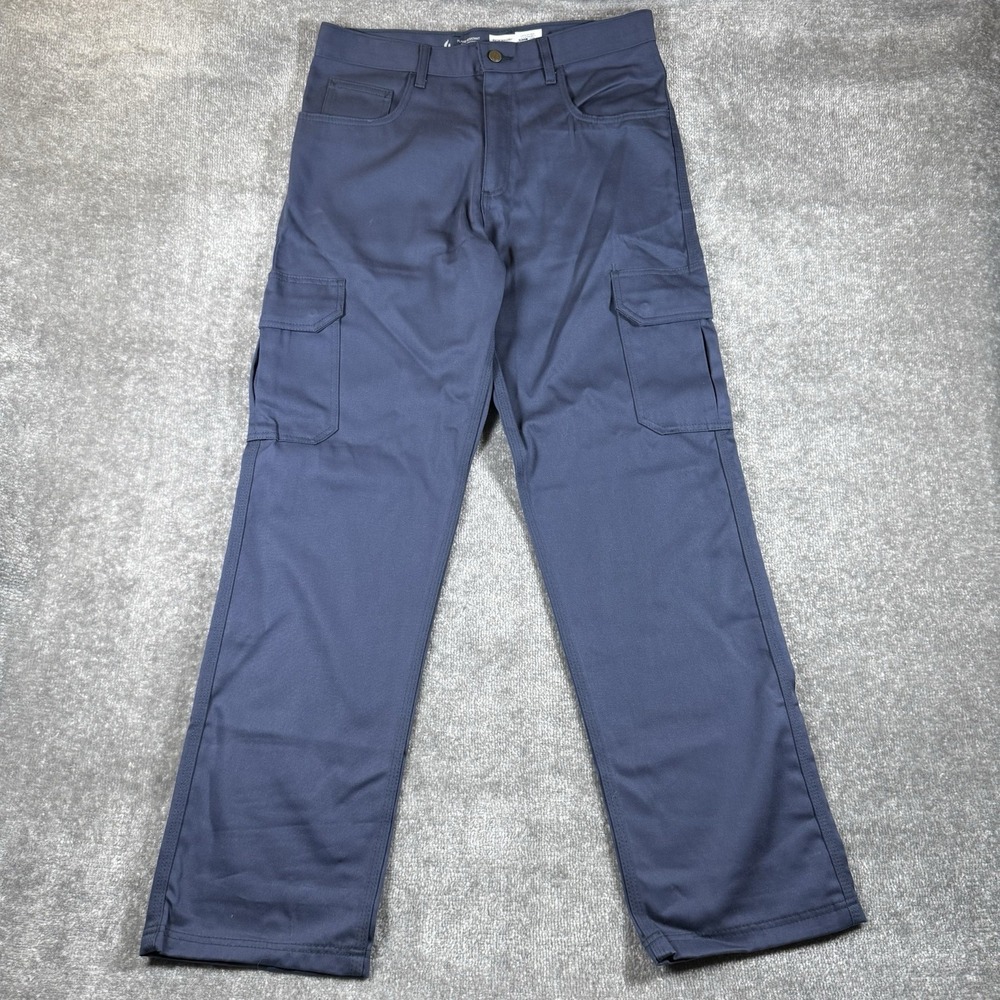 LAPCO FR Pants Men's 33x34 Blue Carolina Twill Cargo Flame Resistant Workwear